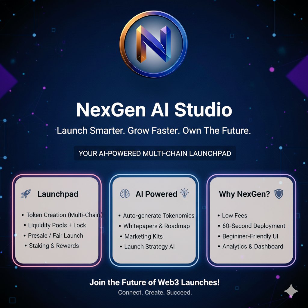 nexgenaistudio's tweet image. We Are On The Way....⭐
🪙Launch Smarter. Grow Faster. Own The Future.
Stay On...
#NGAIS #NewProject #LunchLab