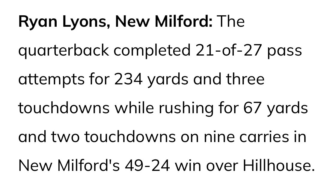 Great first team win this past Friday against Hillhouse, 49-24!!

<a href="/ScoutingNE/">Coach Silva</a> <a href="/PrepRedzone/">Prep Redzone 🏈</a> <a href="/KeoghsQBAcademy/">Keogh’sQBAcademy</a>