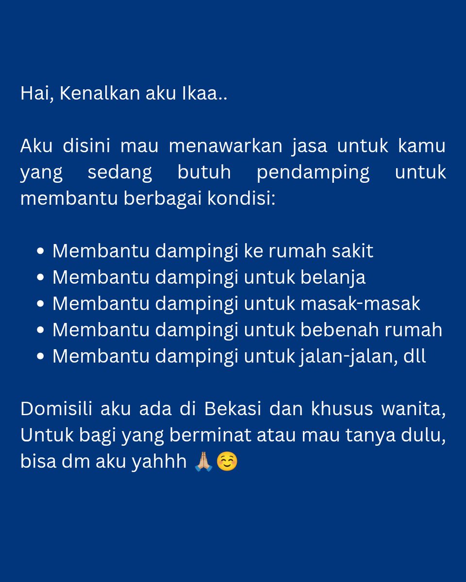 bismillah, tolong bantu RT temen-temen, siapa tau disekitar kalian lagi pada butuhin. 
Insya Allah amanah 🙏🏼☺️
#zonauangᅠ
#bekasi
#jasadampingi