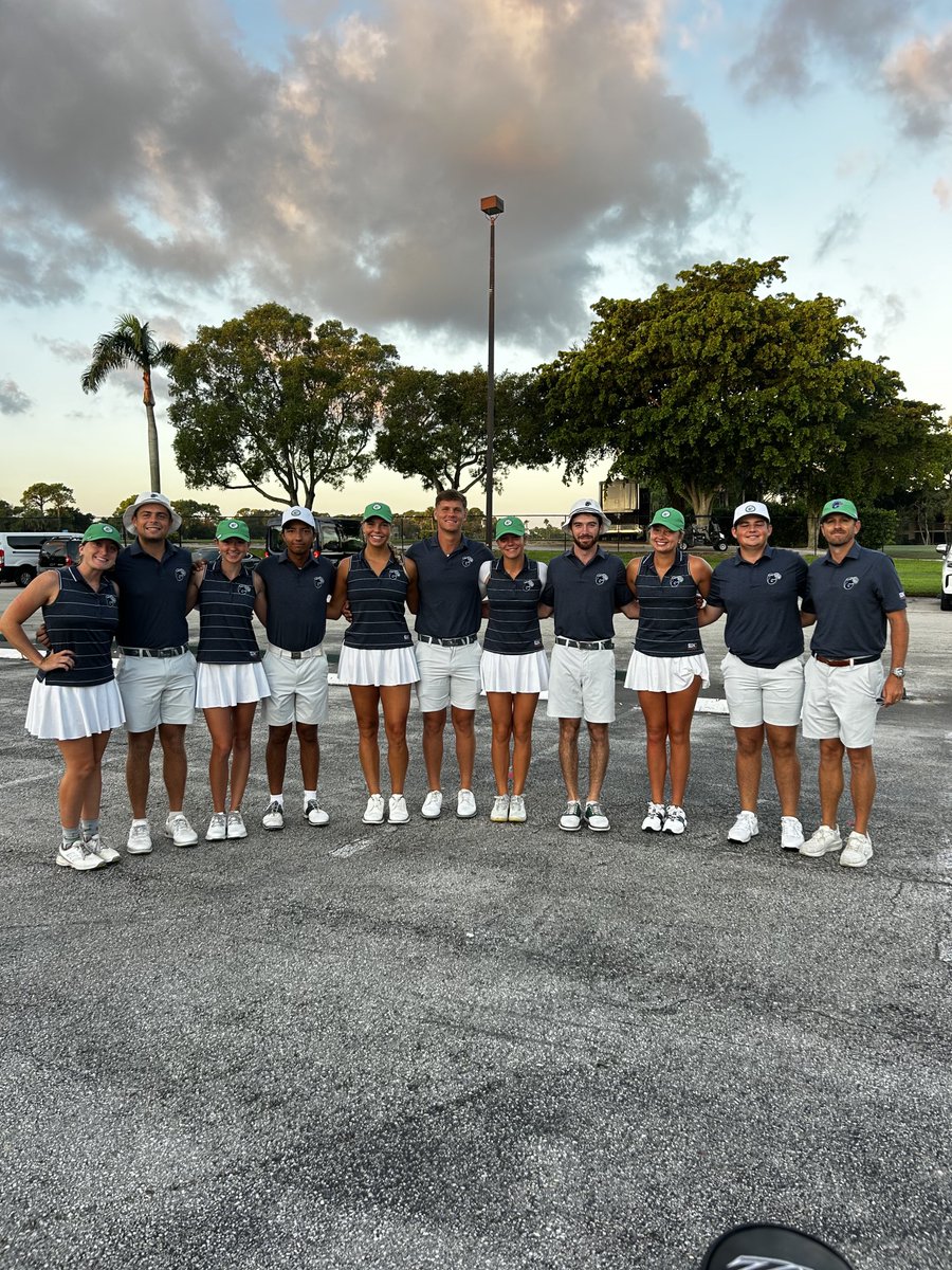 AveMariaWGolf's tweet photo. The AMU squad is ready for Round 3. Go Gyrenes! https://t.co/MMLn0yV4yP