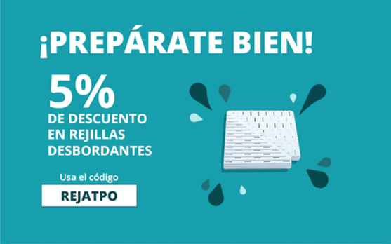 ¡Es momento de renovar las rejillas de tu piscina!
¡Aprovecha nuestro código de descuento y renueva tu piscina, esta es la mejor época del año para hacerlo!