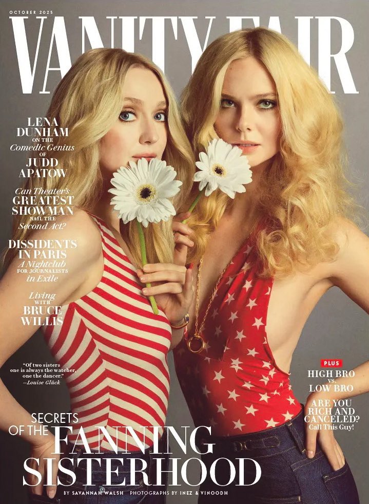 PopCrave's tweet photo. Dakota &amp; Elle Fanning grace the cover of Vanity Fair. https://t.co/8J5hVH2PuG