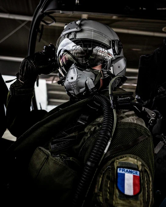 Archive photo: French Lieutenant “Balek” sits inside his Rafale fighter jet at Mont-de-Marsan Air Base. 