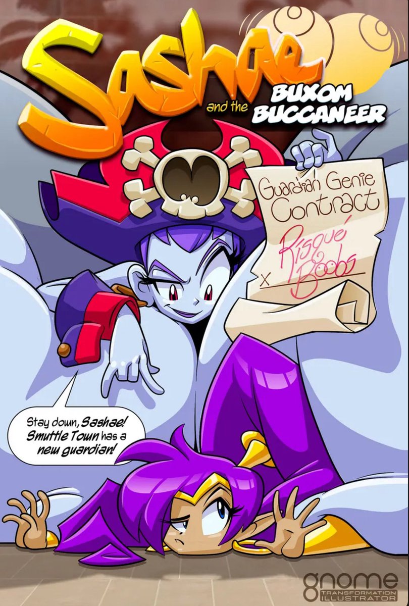 Shake those generous hips of yours over to @wechange.me and read one of my best parody comics: Sashae and the Buxom Buccaneer!

Half-genie expansion and pirate booty await you, complete with bonus expansion pinups of the whole crew!

Set sail today!

wechange.me/gnomeoo/sashae