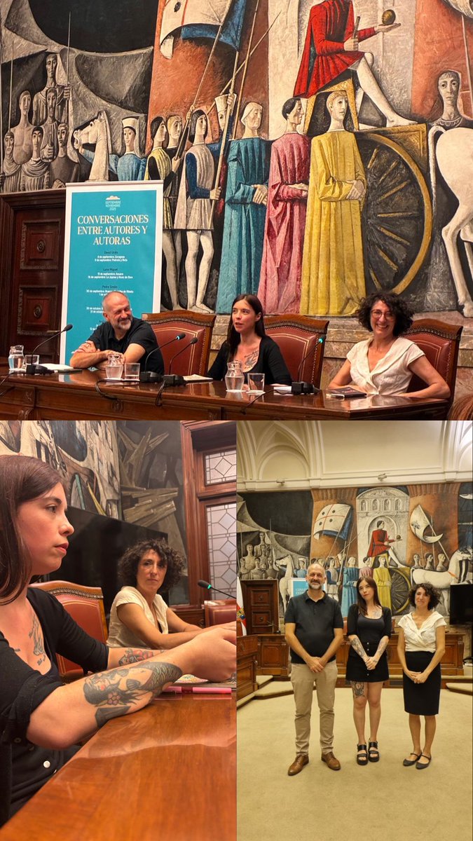 Continuamos con las Conversaciones entre autores y autoras con Luna Miguel y Lucía Camón. Ayer en Zaragoza y esta tarde visitamos Nuez de Ebro y La Joyosa. ¡Te esperamos! <a href="/sevegodina/">sevegodina</a>