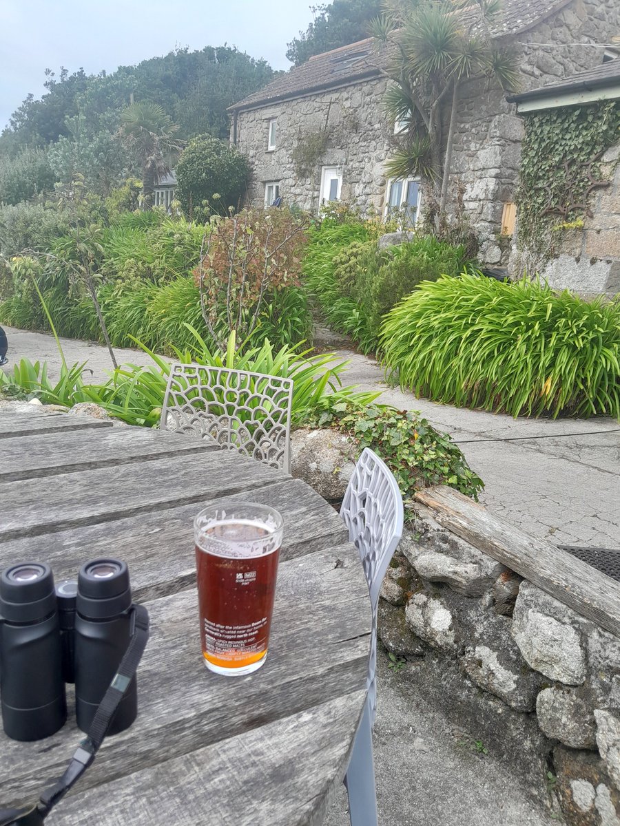 Having a pint at the Seven Stones Inn St.Martins.