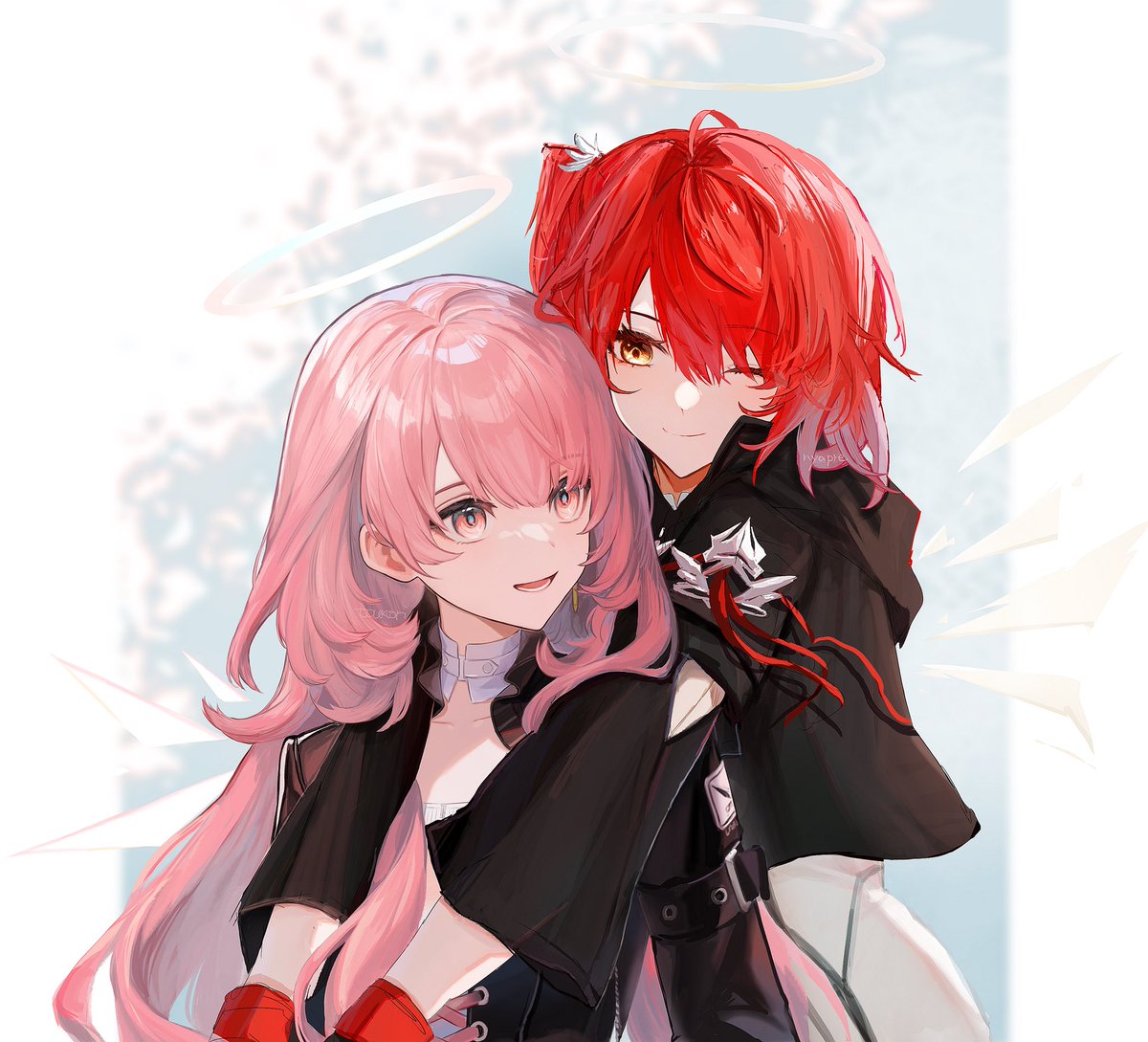 うのさん(#TouNol1 )と絵茶合作したよーレミュアンとエクシア🪽
#明日方舟