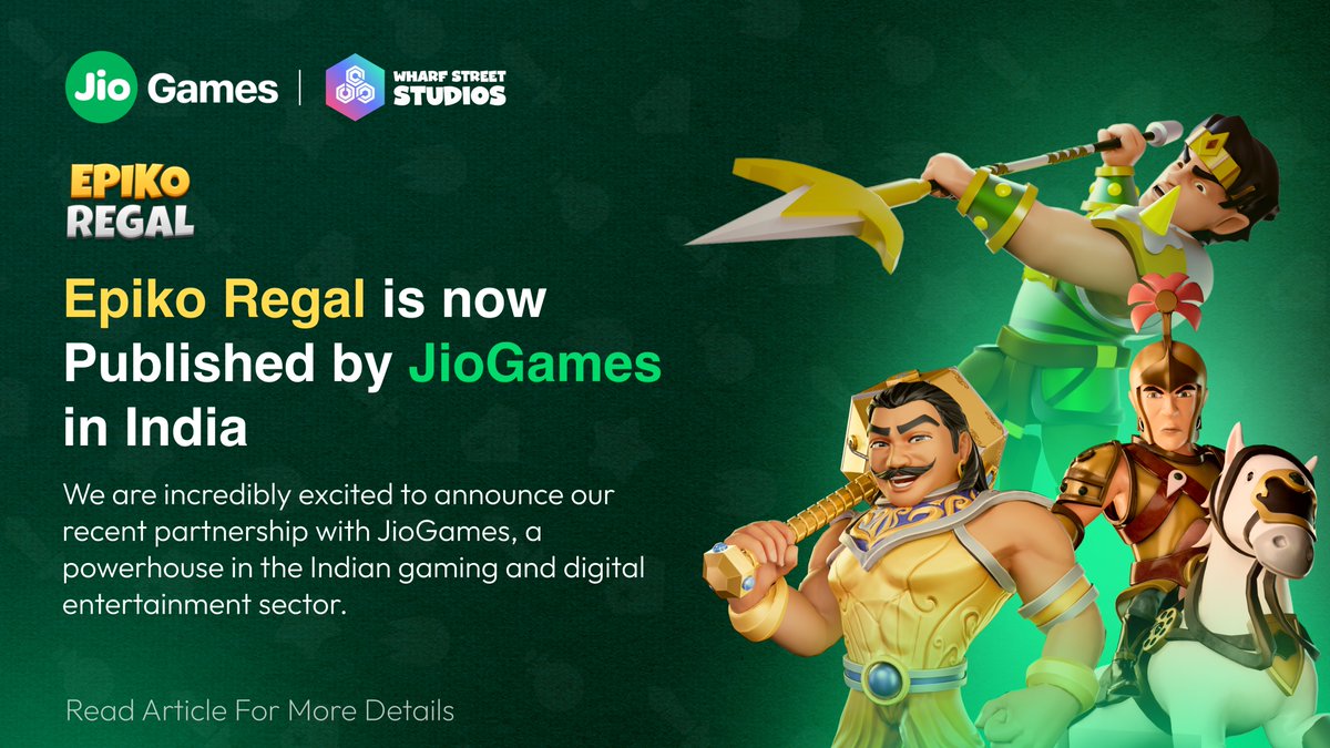 We’re thrilled to share some big news — @EpikoRegal is now is now partnered with <a href="/JioGames/">JioGames</a> in India! 🎉

This milestone partnership opens doors to a wider community of passionate gamers and unforgettable battles ahead. ⚔️

👉 Complete a quick data migration to seamlessly move
