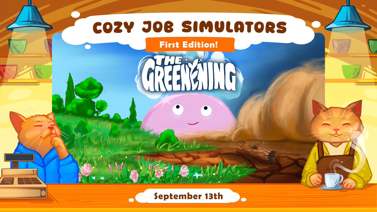 The Greenening is participating in the Cozy Job Simulators event on Steam!
I love how multifaceted (and cute) the games in this event are, make sure to check it out 😊
store.steampowered.com/curator/456868…

#CozySimFest #indiegames
