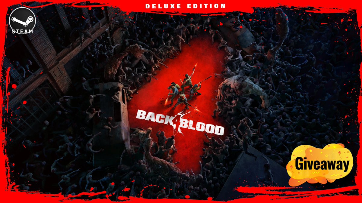 SteamGamesPC's tweet image. "Back 4 Blood" Steam Giveaway!

Win a digital copy — on Steam!
To enter:

✅ Follow us &amp;amp; @PlayStationGN @MasterChef90s @Deluxe2D
♻️ Repost this
💬 Comment

Winner announced 9/17/25⏰🗓
Sponsored by @ReiReiWater

📧DM me to sponsor a giveaway like this!
#Giveaways #FreeGame #Steam