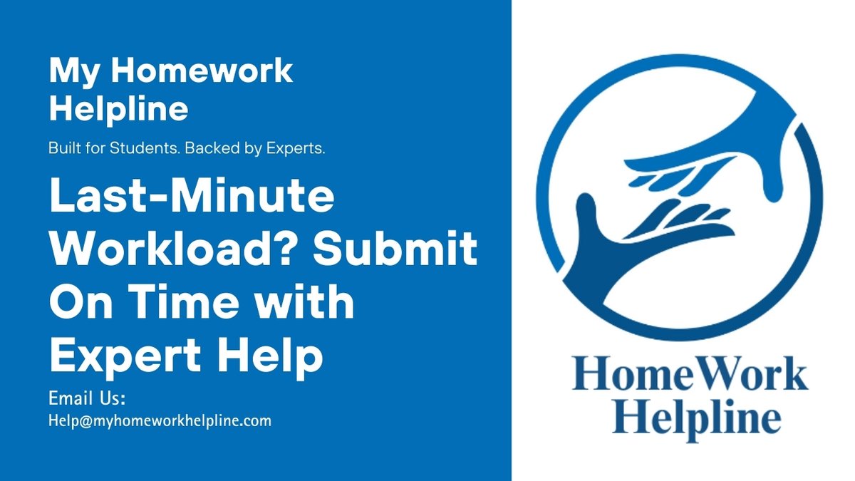 MyHWHelpline's tweet image. 🎯 Last-minute workload? Don’t panic. Our Homework Helpline ensures urgent support in assignments, online exams, case studies &amp;amp; term papers.
 #HomeworkHelp #UrgentHelp #CaseStudyHelp #TermPaperHelp #StudentSuccess #EssayAssistance