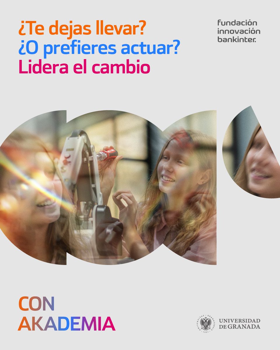¿Sabes cuál es tu siguiente paso profesional?
Si eres estudiante de grado/máster  y la respuesta es NO... #AKADEMIA es para ti.

Desde <a href="/InnovaUGR/">Vic. Innovación Social, Empleo y Emprendimiento</a> y #UGREmprendedora nos unimos a Fundación Innovación @Bankinter_es para traerte:
🔝Acceso a expertos internacionales
🤖Dominio de IA👇