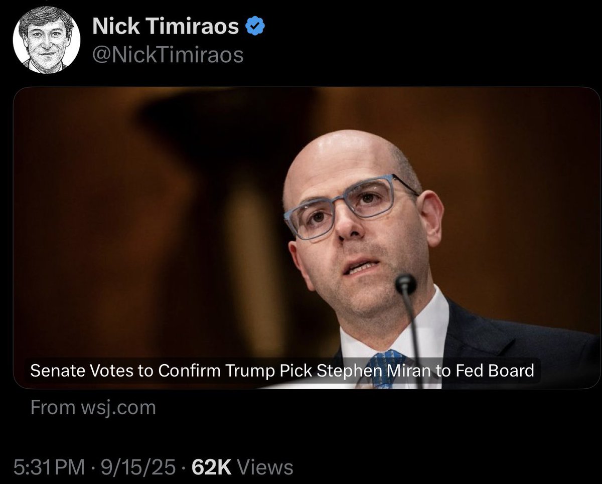 Nick Timiraos 尼克·蒂米拉奥斯Chief economic correspondent, The Wall Street Journal  • Author, “Trillion Dollar Triage” 关于米兰决定不辞去CEA 工作，一位前美联储主席(a former