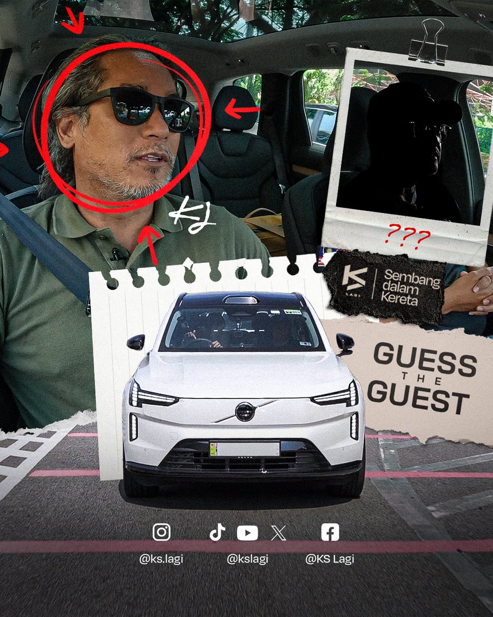 kslagi's tweet image. Siapa pula tetamu Sembang Dalam Kereta buat kali ni? 👀 Hint: Kalau nak tahu pasal kereta, dia lah orangnya! Saksikan Khamis ni 😉

#KSLagi #KeluarSekejapLagi #SembangDalamKereta