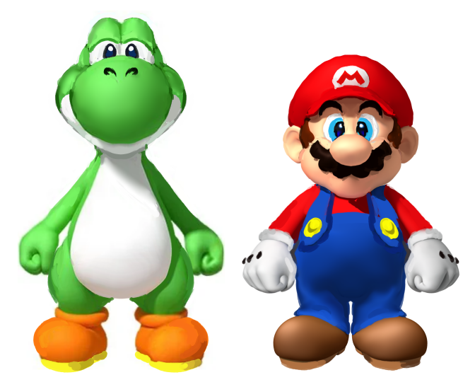 Gave up after working on Mario but I wanted to try drawing over models again