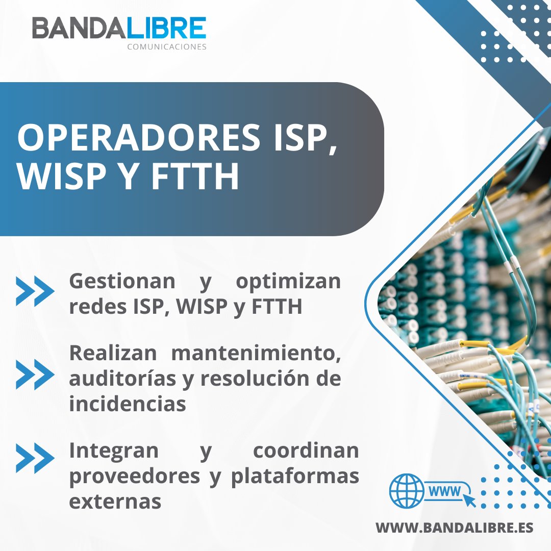 Bandalibrecom's tweet photo. Con el Servicio Técnico Integral 24x7 de BandaLibre, podrás optimizar tu red sin estructura de personal interno.
📈 ¡Mejora la eficiencia y enfócate en crecer!
👉 Más info: https://t.co/YXFfSyH0KQ
#ISP #WISP #FTTH #SoporteTécnico #Telecomunicaciones #BandaLibre https://t.co/ZL5TGJwqzA