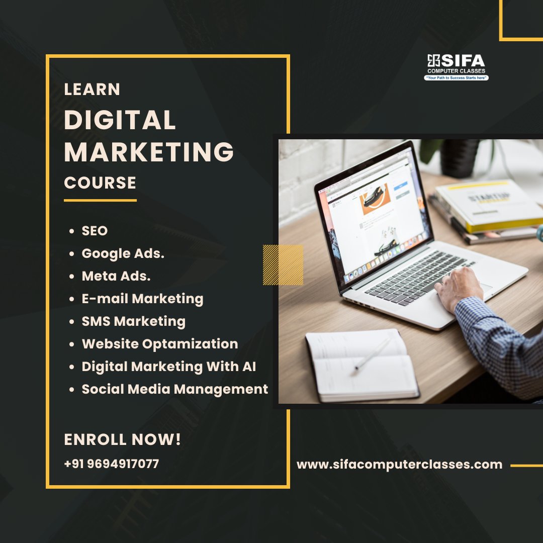 SifaInfotech's tweet image. ๐๐ฑ Master the Art of Digital Marketing!
Join SIFA Computer Classes and learn skills that drive real business growth.
#SIFAComputerClasses #DigitalMarketing #seo #GoogleAds #socialmediamarketing #CareerGrowth #onlinemarketing #AI