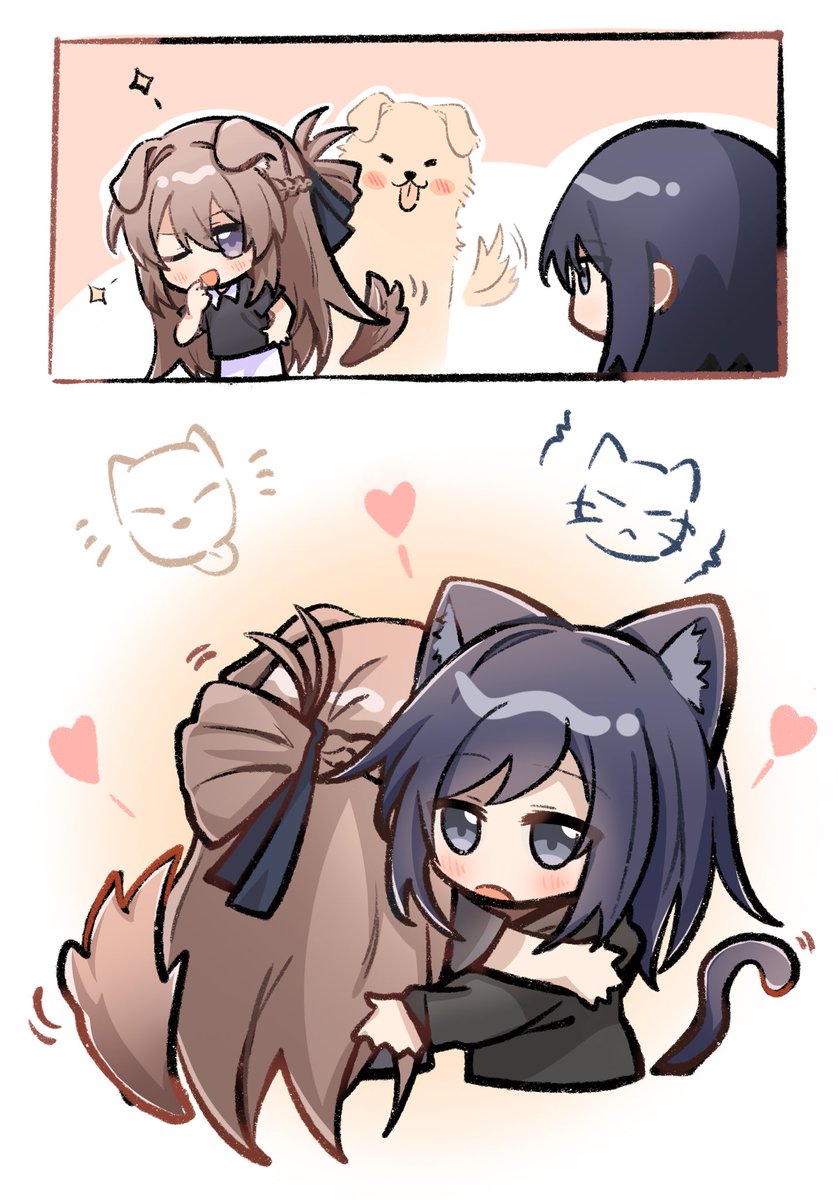 MICLO0065947470's tweet photo. 🐈‍⬛🐕 #週クラ https://t.co/6vxhT6crqB