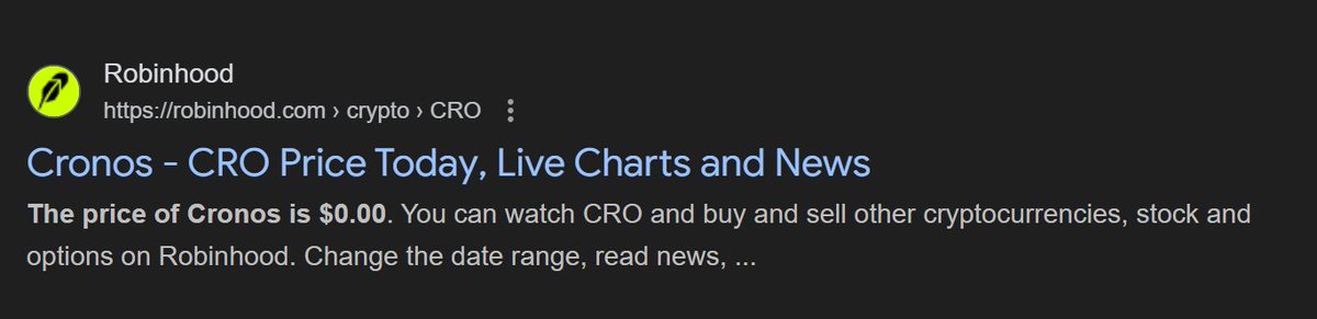 CoinBaron's tweet photo. 2021 - Coinbase listing $CRO
2025 - Robinhood listing $CRO (?)

Back in 2021, the Coinbase listing of Cronos was one of the ingredients propelling CRO to $1. In 2025, we most likely see similar catalysts on the road to a new all-time high. 

More in the video below 👇🔗 https://t.co/yHHpeoGID1