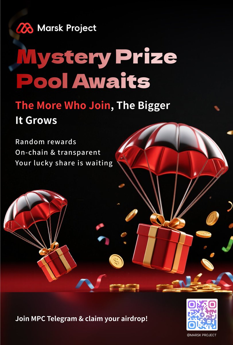Marsk_Project's tweet photo. 📢 Join the official MPC Telegram Community 👉 https://t.co/BLoe566M41

💎 Weekly Mystery Reward Pool:

USDT 💰

$MPC 🔗

BNB 🚀

🎁 Rewards are distributed fairly and transparently, every single week.

🚀 Don’t just watch DeFi 4.0 evolve — be part of it with MPC.

#MarskProject #BNB #Web3