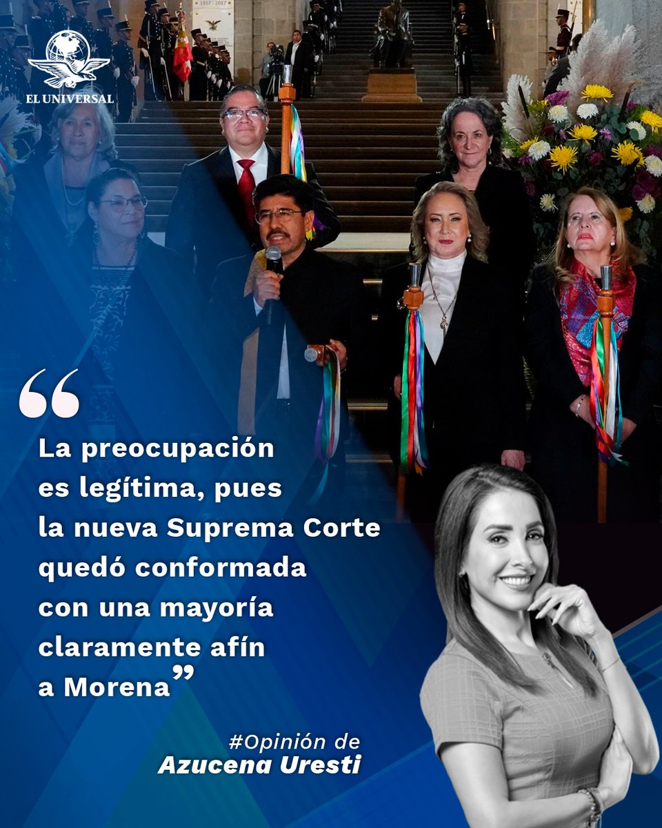 El Universal (@el_universal_mx) on Twitter photo "Tres poderes que antes representaban equilibrios hoy parecen fundirse bajo una sola visión: la de la llamada Cuarta Transformación." #Opinión de <a href="/azucenau/">Azucena Uresti</a>
eluniversal.com.mx/opinion/azucen… "Tres poderes que antes representaban equilibrios hoy parecen fundirse bajo una sola visión: la de la llamada Cuarta Transformación." #Opinión de <a href="/azucenau/">Azucena Uresti</a>
eluniversal.com.mx/opinion/azucen…
