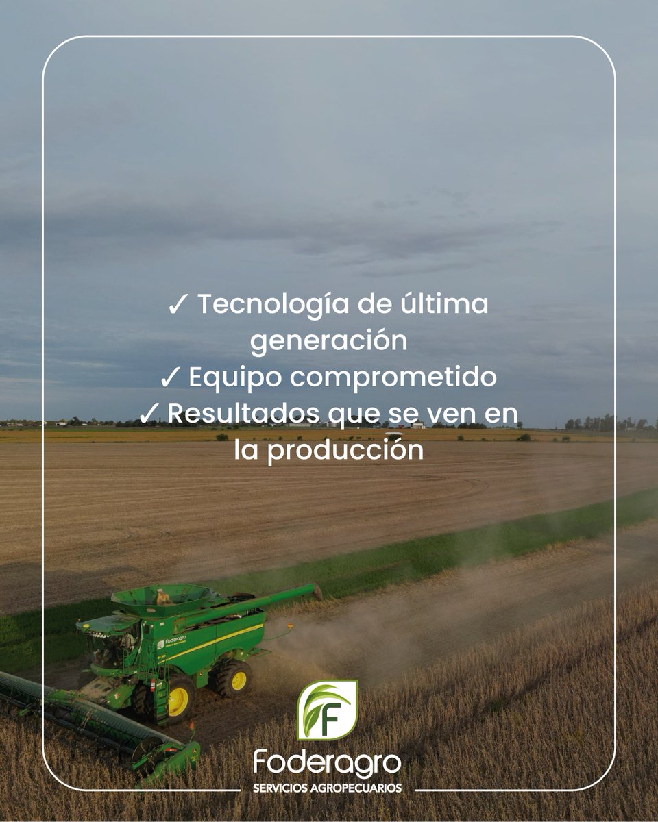 foderagro's tweet image. 🚜 En Foderagro trabajamos día a día para acompañar al productor uruguayo en cada etapa del ciclo agrícola.

Nuestra misión es brindar servicios agropecuarios de calidad, combinando tecnología, maquinaria de última generación y un equipo humano comprometido.

Crecer en el campo…