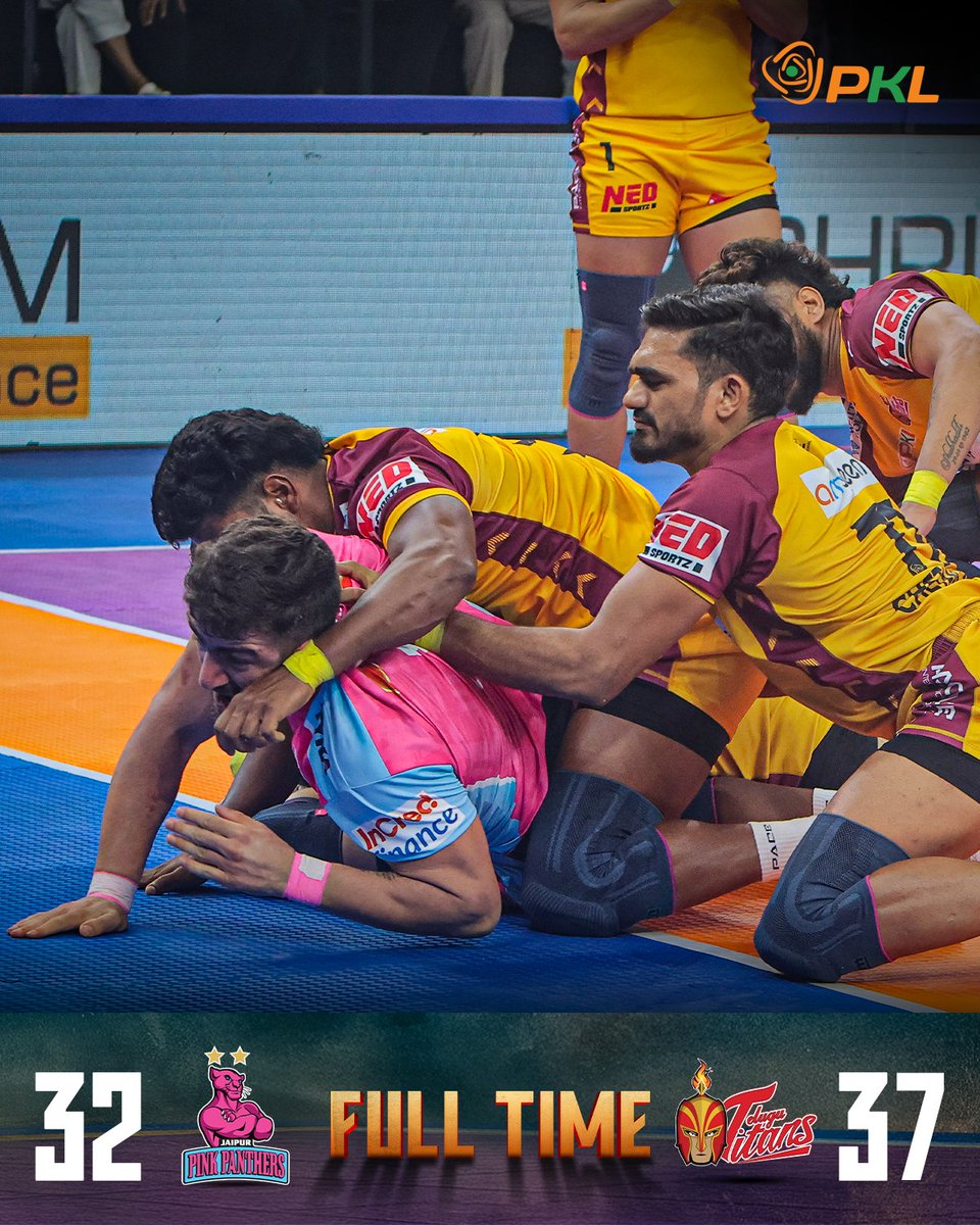 అది అట్టా! ఫైనల్లీ ఏ విన్ ఫర్ టైటన్స్ 🥳 

#ProKabaddi #PKL12 #GhusKarMaarenge #JaipurPinkPanthers #TeluguTitans