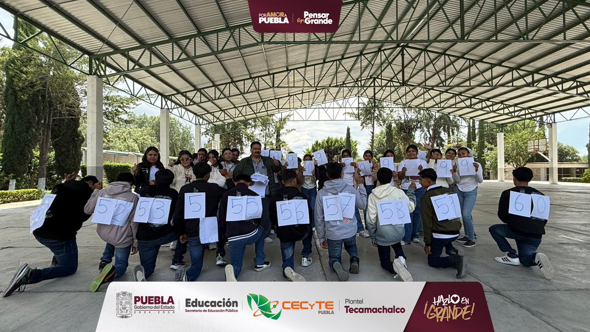 📷📷 ¡Jugando con Números!
Las y los estudiantes de primer semestre, junto con su tutor, participan en la actividad "Jugando con Números" dentro del Proceso de Intuición y Razonamiento.
#PorAmorAPuebla #PensarEnGrande #CECyTEPuebla #HazloEnGrande