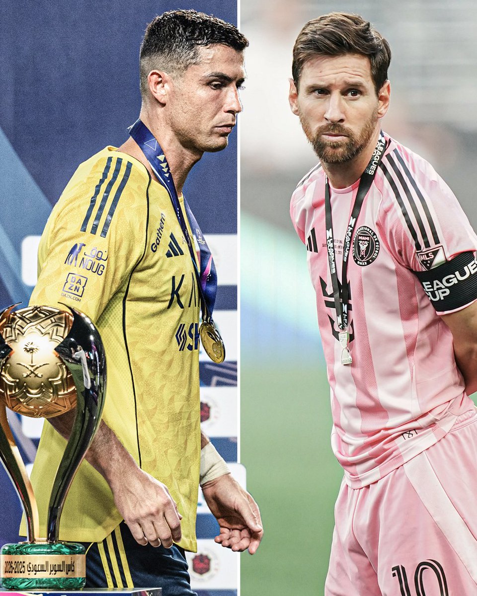 ESPNFC's tweet image. Ronaldo and Messi losing finals in the space of one week ❌

Times are changing for the GOATs 😢😔