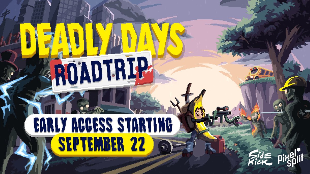 Generacion_XR's tweet photo. Deadly Days: Roadtrip arranca su acceso anticipado el 22 de septiembre con zombis, latas de refresco y caos sobre ruedas
#PixelArt #IndieGame #PC #Steam #EarlyAcces #Pixelsplit #SidekickPublishing
https://t.co/Gj3WH1Uj5O https://t.co/RF5YrssS0N