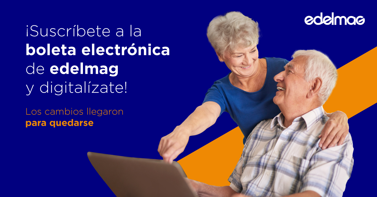 ¡La #BoletaDigitalEdelmag ya está aquí 😁! Suscríbete y recibe tu boleta mensual de forma simple, segura y sin papeleo 💻