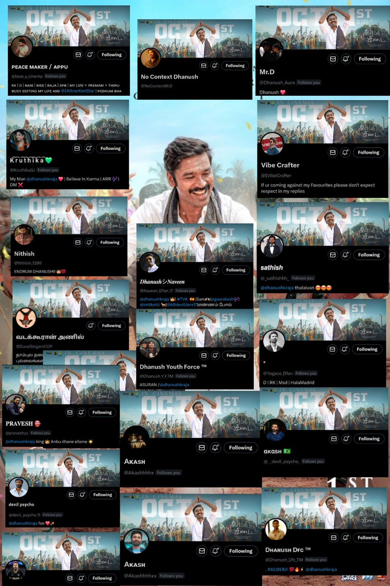Dhanush Fc (@dhanushfc) on Twitter photo .<a href="/dhanushkraja/">Dhanush</a> sir fans 🔥💯 cover photo!
#IdliKadai October 1st 🎇
<a href="/wunderbarfilms/">Wunderbar Films</a> <a href="/DawnPicturesOff/">DawnPictures</a> <a href="/theSreyas/">Sreyas</a> <a href="/AakashBaskaran/">Aakash baskaran</a> <a href="/B_RAJA_/">RAJA B RAJA</a> <a href="/DirectorS_Shiva/">Subramaniam Shiva</a> .<a href="/dhanushkraja/">Dhanush</a> sir fans 🔥💯 cover photo!
#IdliKadai October 1st 🎇
<a href="/wunderbarfilms/">Wunderbar Films</a> <a href="/DawnPicturesOff/">DawnPictures</a> <a href="/theSreyas/">Sreyas</a> <a href="/AakashBaskaran/">Aakash baskaran</a> <a href="/B_RAJA_/">RAJA B RAJA</a> <a href="/DirectorS_Shiva/">Subramaniam Shiva</a>