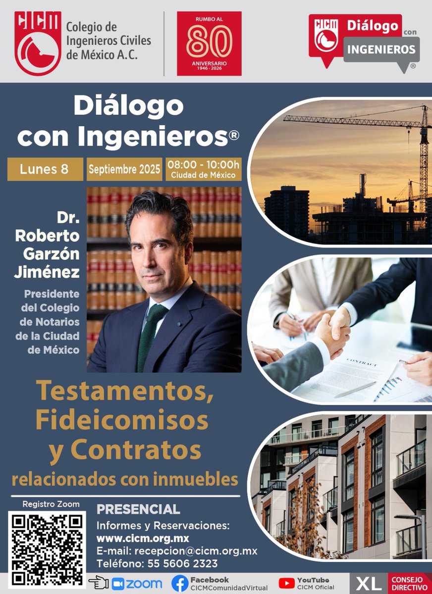 Próximo lunes en DCI: "TESTAMENTOS, FIDEICOMISOS Y CONTRATOS RELACIONADOS CON INMUEBLES”, una presentación del DR. ROBERTO GARZÓN JIMÉNEZ, presidente del <a href="/colegionotarios/">Colegio de Notarios CDMX</a> 
🗓08 de septiembre
⏰8:00 h 
¡Regístrate!
cicm.org.mx/dialogo-con-in… 
Informes: 55 5606 2323
¡Te esperamos!