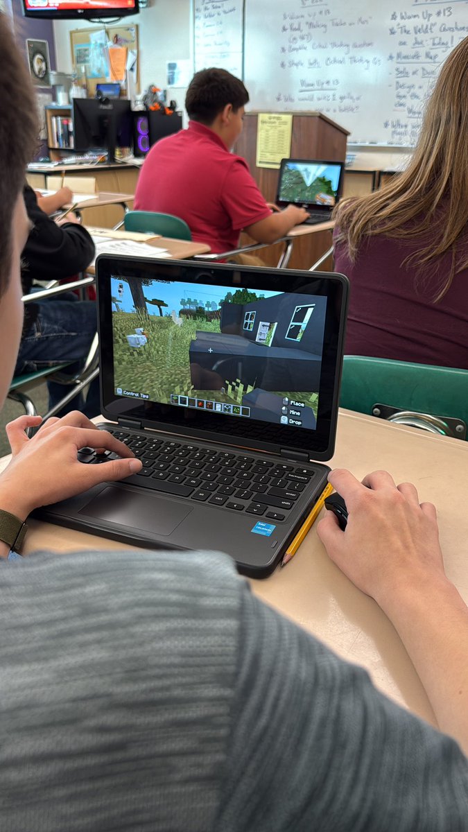 After reading 📖 “The Veldt” by Ray Bradbury, we listened to <a href="/deadmau5/">Goat lord</a> and his great 👍 track. Now we’re in <a href="/Minecraft/">Minecraft</a> building our own version of the story from contextual clues. <a href="/cleverlike/">Cleverlike Studios</a>