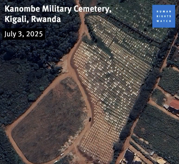 🔴#RDC #Rwanda ◽️ <a href="/hrw/">Human Rights Watch</a> a recensé la forte augmentation du nombre de tombes au cimetière militaire de #Kigali depuis la résurgence du #M23, soutenu par l'armée rwandaise selon l'#ONU, ce que le #Rwanda a toujours nié :  1171 nouvelles tombes dénombrées entre 2022 et 2025 👇