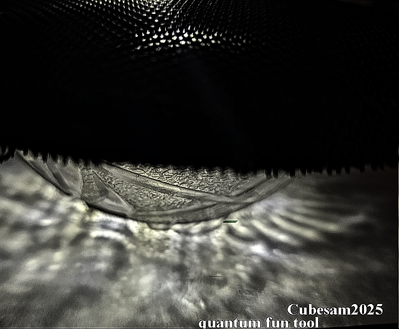 Cubesam's tweet image. By the way, I built this party light show over the last two days using a very fine metal mesh from a speaker cover, a crystal bowl, paper, and a flashlight! Cubesam 2025