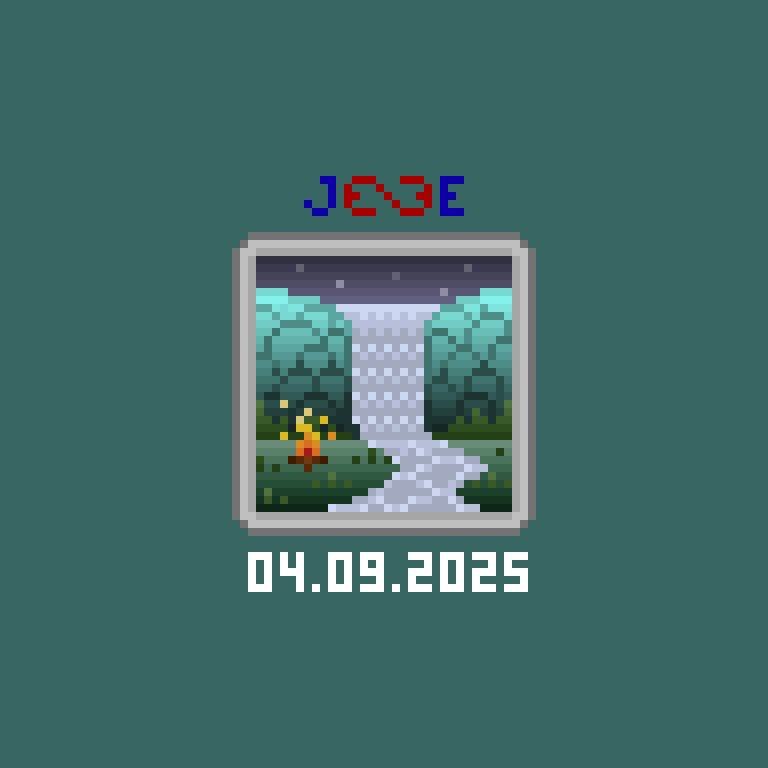 Jaaepixel's tweet photo. Hello guys, I made new Mini Pixel Painting again, hopefully you like it 😁🙏🏻 

Tittle : Camping near The Waterfall at Night

#pixelart #mini #painting #opencommissions #vgencommissions #jaaepixel https://t.co/S7hKq89fic