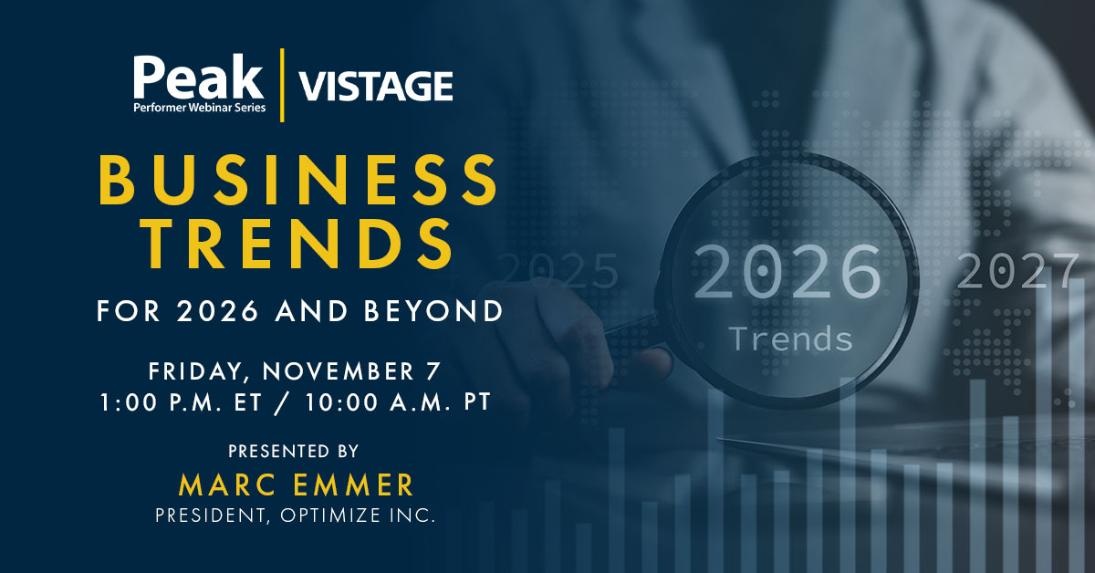 vistage's tweet image. Join us on Nov. 7 as strategy expert @MarcEmmer forecasts the economic, technology, social, AI and employment trends that will shape 2026 and beyond. Learn how to turn tomorrow’s challenges into today’s opportunities.
Register now to secure your spot 👉 bit.ly/41rAKbw