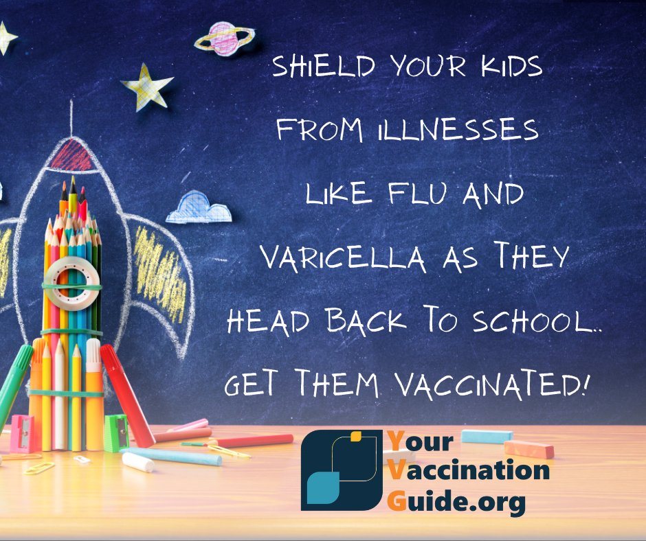 As kids head back to school, make sure they are shielded from illnesses like influenza and varicella by staying current on vaccinations. 💪 #backtoschool #immunizations #flu #YVG #HealthyKids
Learn more about immunization safety and effectiveness: yourvaccinationguide.org/vaccinations/