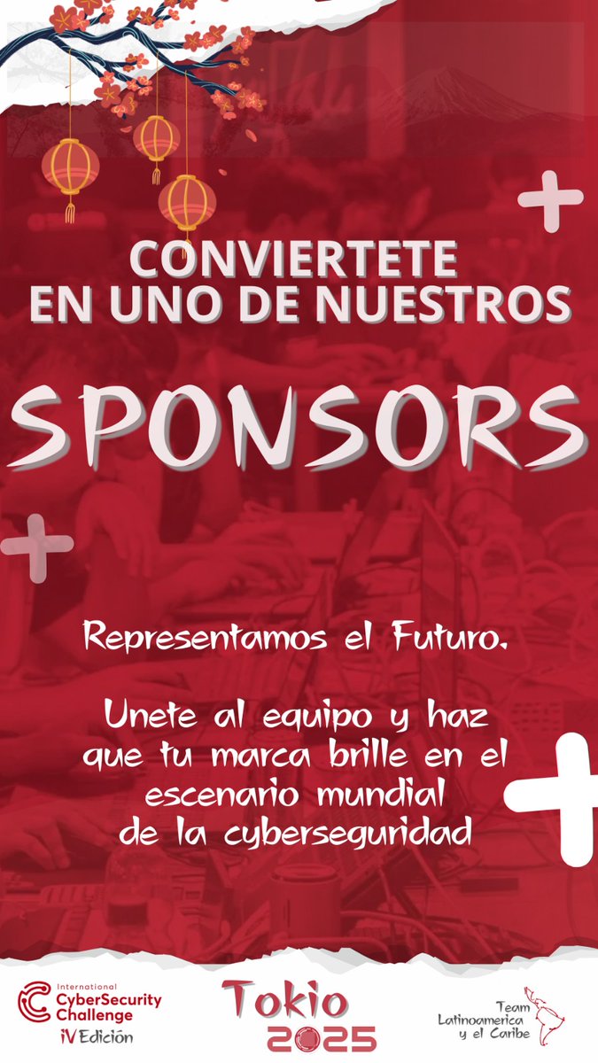 ¡Invitamos a las empresas a ser parte del impulso al talento ciberlatinoamericano!

Estamos en busca de patrocinadores que deseen unirse a esta iniciativa y apoyar los jovenes talentos del continente.

Si tu empresa está interesada contáctanos al correo  #HackTheBox #ICCTokyo2025