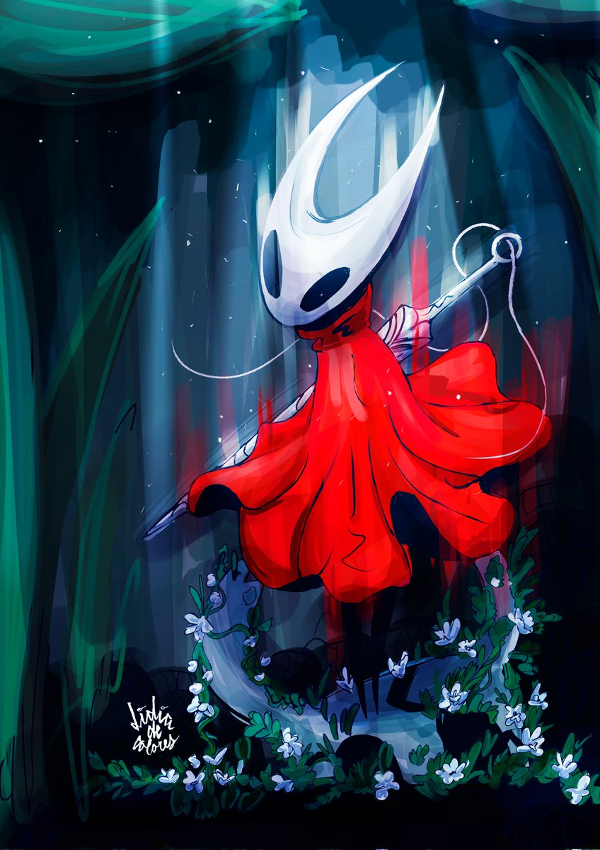 He hecho un dibujillo to chulo de #Hornet pa celebrar la salida del #Silksong espero que os guste #silksongfanart #hollowknightfanart #hollowknightart <a href="/TeamCherryGames/">Team Cherry</a>