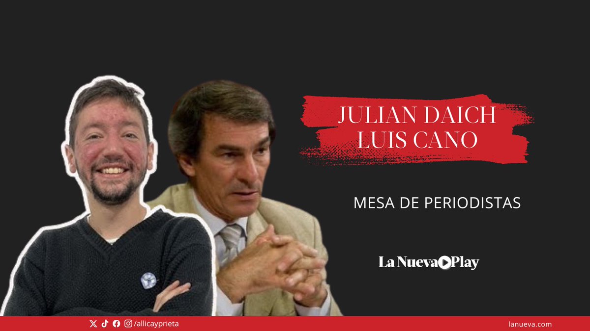 Mesa de periodistas 🔥 Hoy nos visitan <a href="/juliandaich/">Chuni / Chunardo</a> y <a href="/canoaltos/">luis alberto cano</a>

Desde las 13 en <a href="/AllicayPrieta/">Allica y Prieta</a> y lanueva.com 🔗