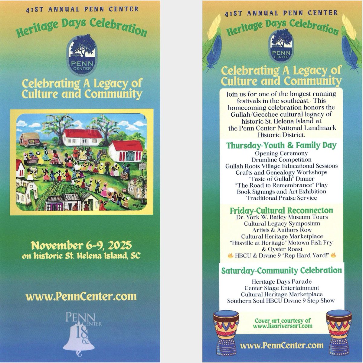 check out the link below to view all the details of the 41st Heritage Days Celebration 2025

penncenter.com/heritage-days