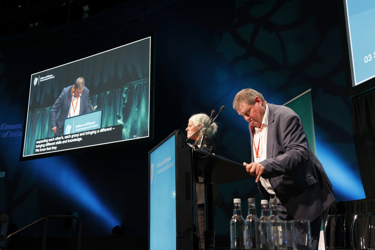 DeptCDE's tweet image. Ms Lianne Quigley of @IrishDeafSoc and Mr Joseph McGrath of @Platformselfadv spoke at the event, which was opened by Taoiseach @MichealMartinTD.