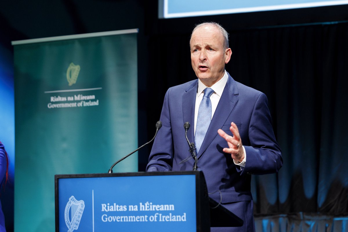 DeptCDE's tweet image. Ms Lianne Quigley of @IrishDeafSoc and Mr Joseph McGrath of @Platformselfadv spoke at the event, which was opened by Taoiseach @MichealMartinTD.