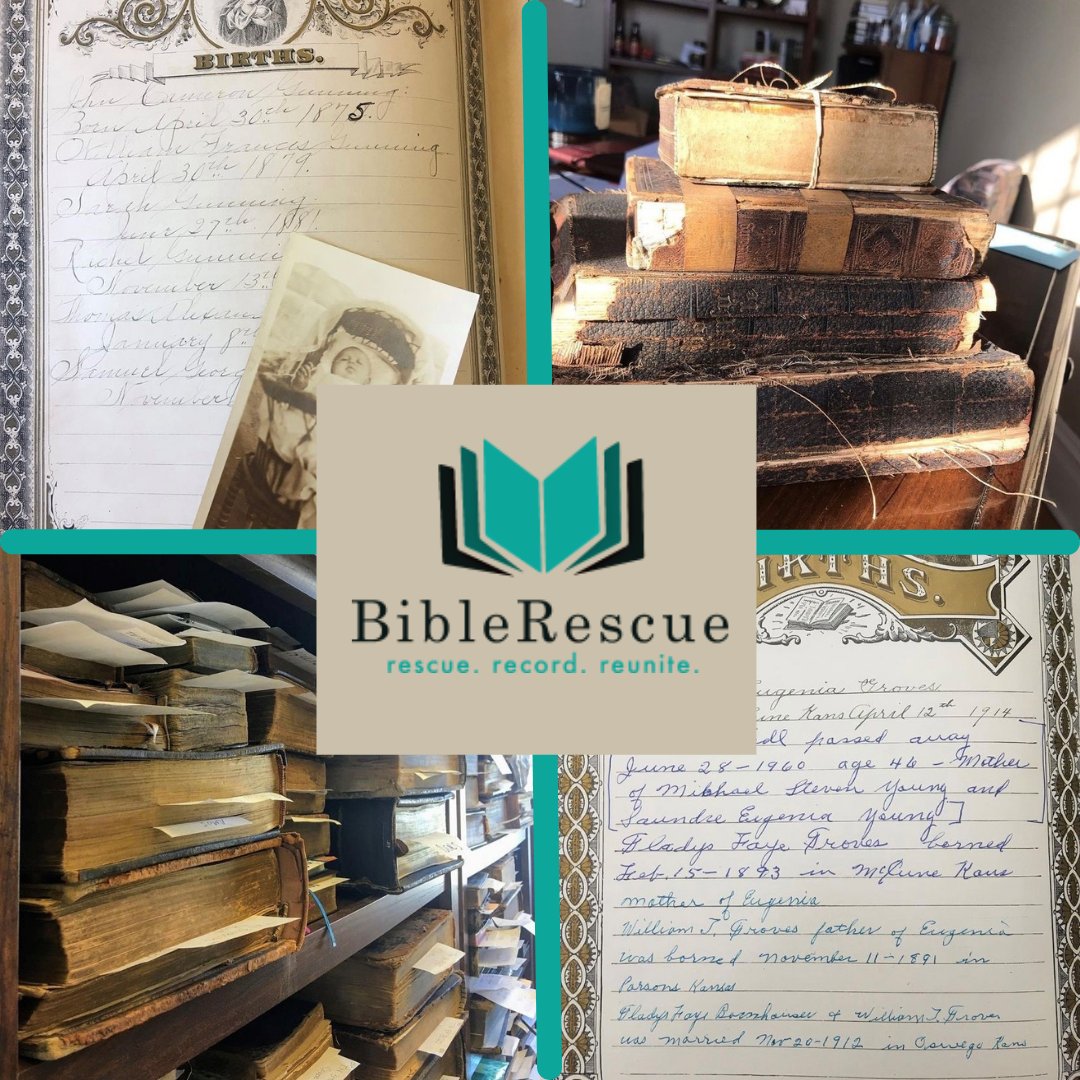 biblerescue's tweet photo. Did we rescue your family Bible? visit https://t.co/WAPXWzQmET and use our search feature to search by name!  #BibleSearch #FamilyBible #BibleRescue https://t.co/SqaGRBi5KX