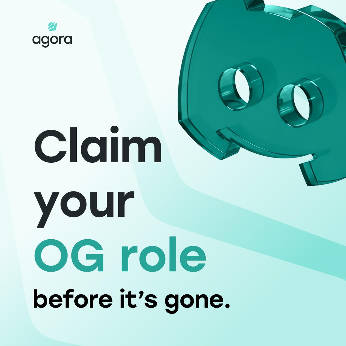 🟦Agora Discord Server is NOW OPEN!

  Get OG role by commenting on Agora!

  How to claim:
  1️⃣ Comment on Agora using Base Smart Wallet 
(just search "agora" on <a href="/base/">Base</a> app to get started)

  2️⃣ Join our Discord: discord.com/invite/wxxx5NR…

  3️⃣ Type /verify in #roles channel

  4️⃣