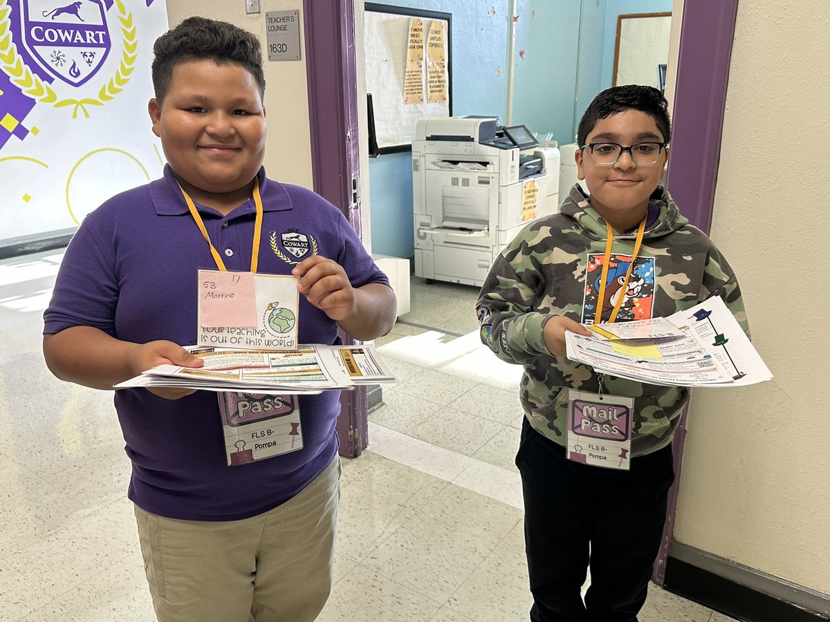 ✨📬 Special delivery! 
Our little mail carriers worked hard on sorting, organizing, and delivering mail today—building responsibility, job skills, and BIG smiles along the way. <a href="/DISDSPED/">Dallas ISD Special Services</a> <a href="/DISDSpecialized/">Dallas ISD Specialized Programs</a> <a href="/CowartDISD/">Cowart Elementary</a> #FLS
