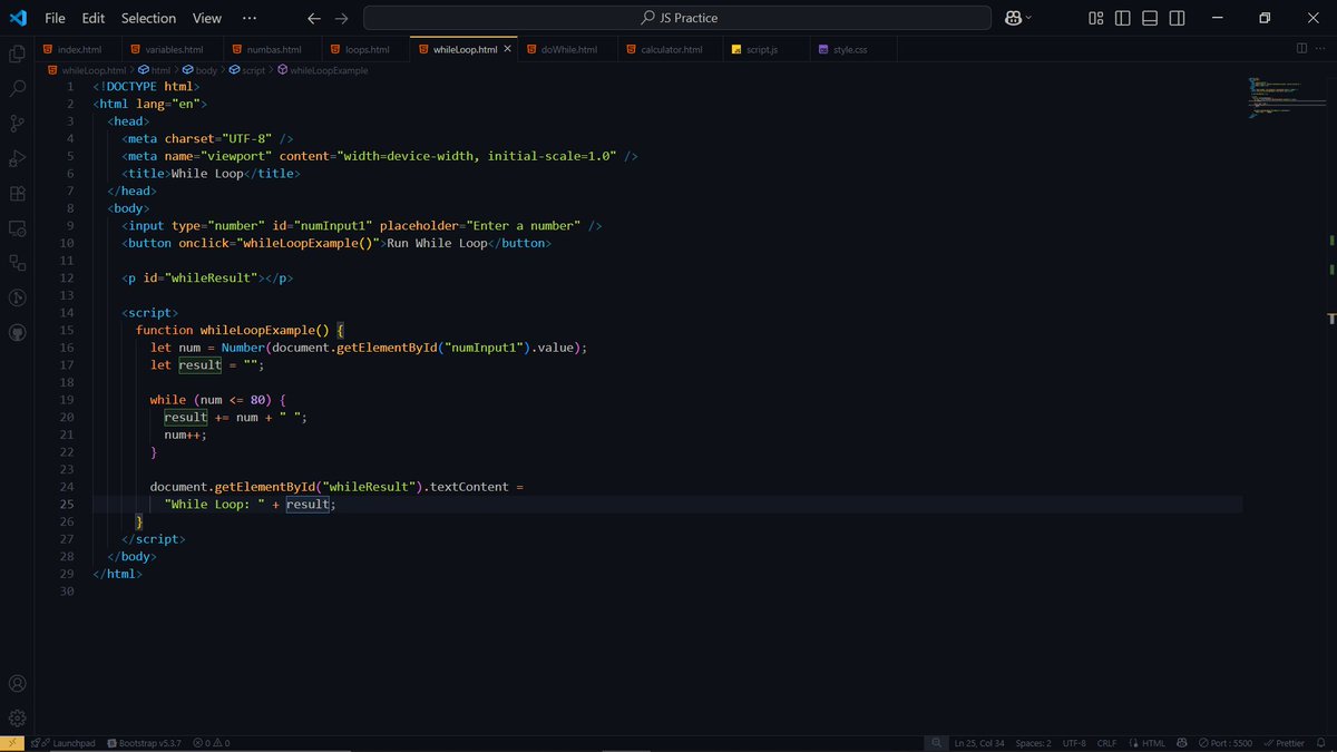 Destiny_Okagbuo's tweet image. Application of the While and Do While Loops
#Day122
#WebDevelopment 
#MitaSchool