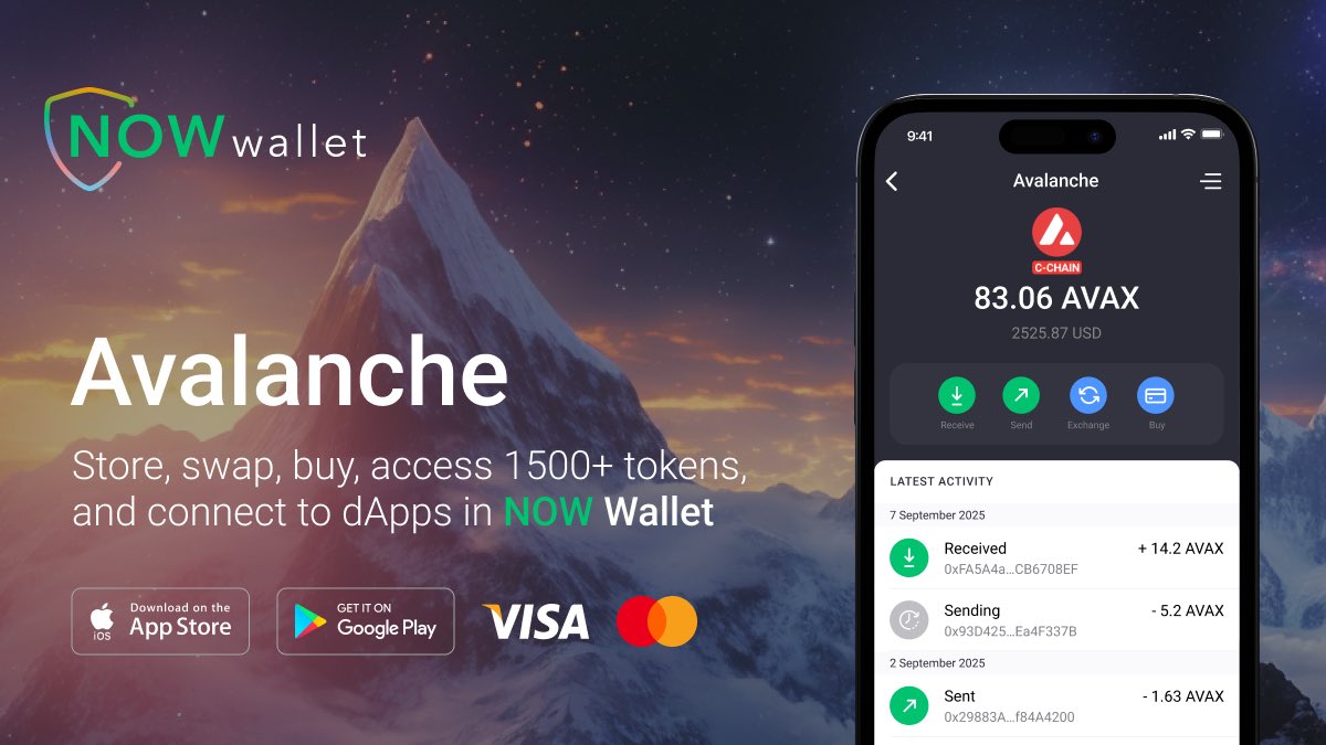 NOW_Wallet's tweet image. Avalanche is building the future of fast, scalable blockchains.

@avax has 3 chains — for payments, smart contracts, validators — that work together to power DeFi, DApps, and custom L1s at 6,500 TPS!

Be part of it. Get AVAX in NOW Wallet: 
🔗 walletnow.app.link/Xdownload